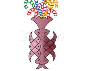 Rangoli: Bouguet Candycanes Rangoli